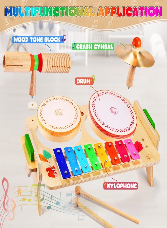 Wingyz Kids Drum Set for Toddlers Baby Music Instruments 7 in 1 Montessori Preschool Musical Toys Children Drum kit Xylophone Tambourine Birthday Gifts for Boys and Girls - Image 4